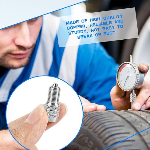 40 Pcs Double Seal Valve Stem Caps Metal Valve Cap Bulk Inflate Tire Valve Flow Through Tires Air Cap for Car Van Trailers Semi Trailer Boats in Kuwait