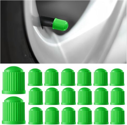 Car Tire Valve Stem Caps, 20PCS Dustproof Vehicle Tire Valve Dust Cover with O Rubber Seal, Corrosion Resistant Automotive Tyre Protecter Decor, Universal for SUV Motorcycle Bicycle (Gray) in Kuwait