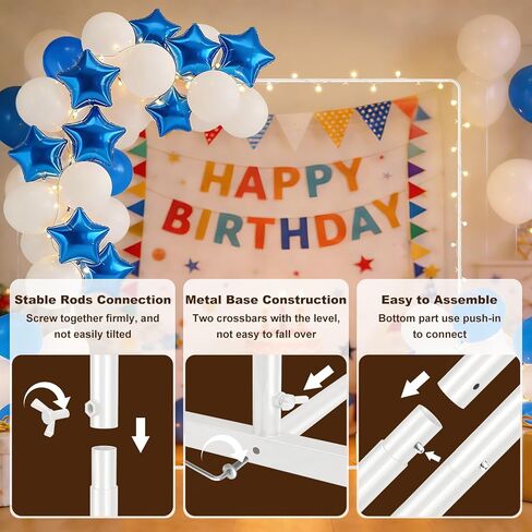 GOJAWAY Square Backdrop Stand Metal Gold Wedding Arch Stand 7.2ft Rectangle Backdrop Frame for Birthday Party Baby Shower Graduation Ceremony Decoration in Saudi Arabia