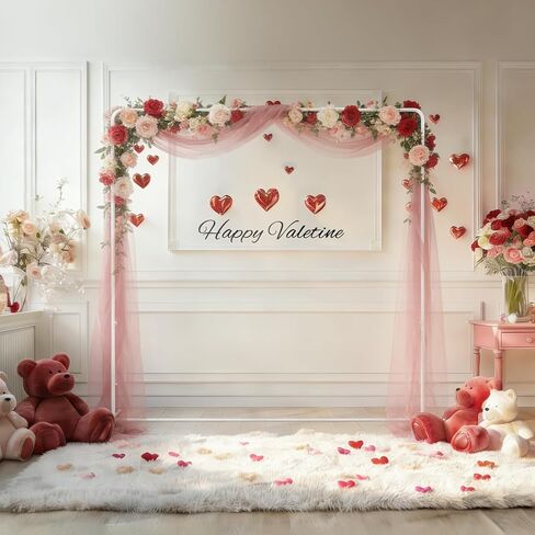 GOJAWAY Square Backdrop Stand Metal Gold Wedding Arch Stand 7.2ft Rectangle Backdrop Frame for Birthday Party Baby Shower Graduation Ceremony Decoration in Saudi Arabia