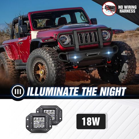 YZONA Wrangler JL & Gladiator JT المصد الأمامي مع واقي الشبكة 2018-2025 Gladiator JT، مصد للطرق الوعرة مع لوحة ونش، مصابيح LED، حلقات على شكل حرف D in Kuwait