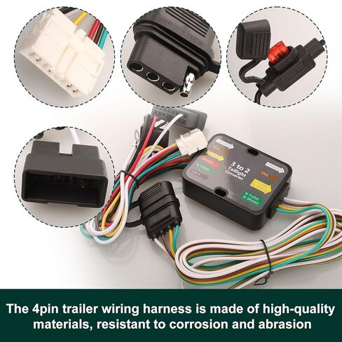 56378 Vehicle-Side Custom 4-Pin Trailer Wiring Harness for CURT Trailer Wiring Harness Fits for Select Honda Odyssey-2011-2017 in Saudi Arabia