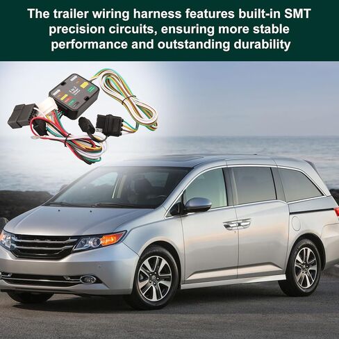 56378 Vehicle-Side Custom 4-Pin Trailer Wiring Harness for CURT Trailer Wiring Harness Fits for Select Honda Odyssey-2011-2017 in Saudi Arabia