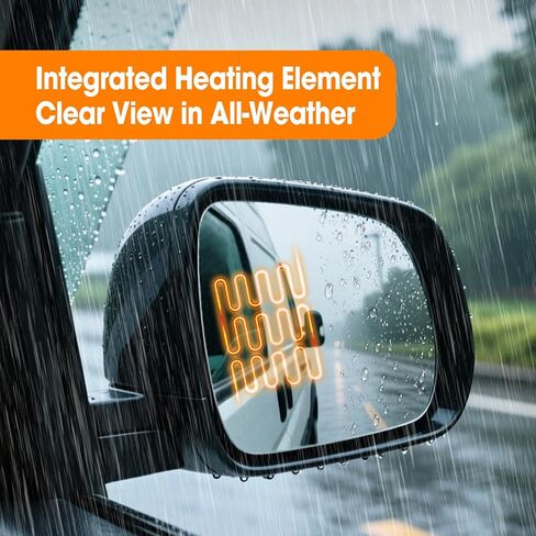 Right Passenger Side Heated Mirror Glass Fit for Nissan Rogue 2008 2009 2010 2011 2012 2013 2014 2015 Nissan Rogue Select 2014 2015, Right Side Exterior Rear View Mirror with Backing Plate in Saudi Arabia
