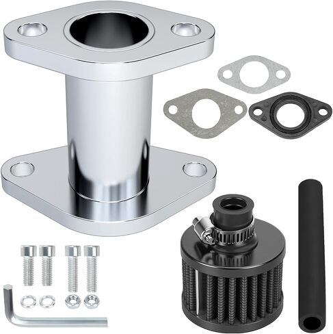 Racing Intake Manifold Inlet Pipe Kit Replacement for Predator 79cc 3HP 154F OHV Engine Coleman Mini Bike CT100U CC100X RB100 GK100 98cc GMB100 99cc Massimo MB100 79cc CK100 SK100 Go Kart Parts in Saudi Arabia