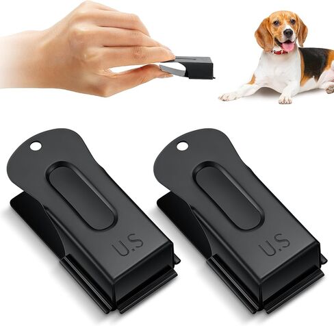 2 Pieces Brass Pet Training Clicker Signaling Cricket Clicker Metal Dog Clicker for Puppy Cats Trainer Pet Owners (Black) in Saudi Arabia