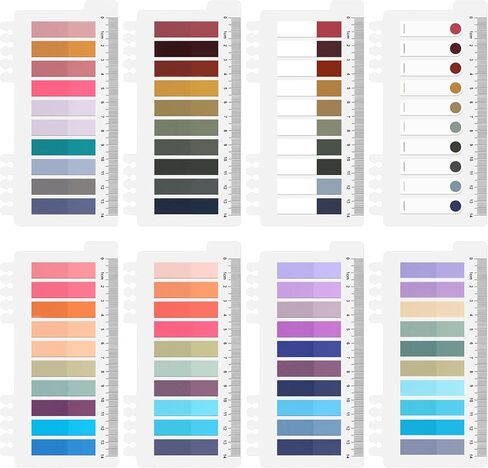 Joyberg 660P Sticky Tabs, 12 Colors Writable and Repositionable Index Tabs, Divider Tabs for Notebooks, Books, Binders and File Folders in Saudi Arabia