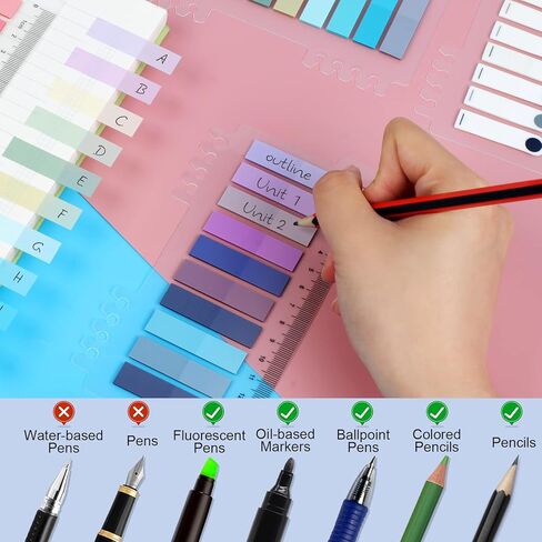 Joyberg 660P Sticky Tabs, 12 Colors Writable and Repositionable Index Tabs, Divider Tabs for Notebooks, Books, Binders and File Folders in Saudi Arabia