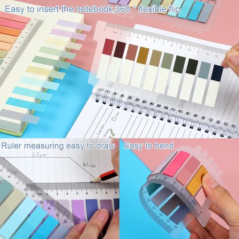 Joyberg 660P Sticky Tabs, 12 Colors Writable and Repositionable Index Tabs, Divider Tabs for Notebooks, Books, Binders and File Folders in Saudi Arabia