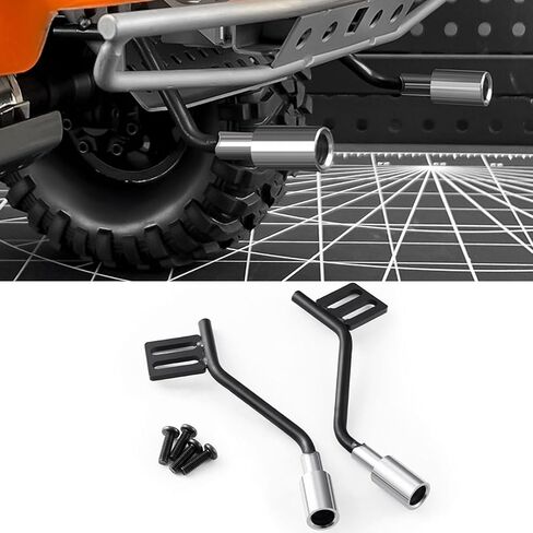 LSG 1 زوج RC محاكاة أنابيب العادم أنبوب لTRX4 المدافع المحوري SCX10 1/10 RC الزاحف زخرفة المعادن الذيل الأنابيب ترقية الملحقات المتوافقة مع Tra-xxas TRX-4 in Kuwait