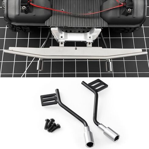 LSG 1 زوج RC محاكاة أنابيب العادم أنبوب لTRX4 المدافع المحوري SCX10 1/10 RC الزاحف زخرفة المعادن الذيل الأنابيب ترقية الملحقات المتوافقة مع Tra-xxas TRX-4 in Kuwait