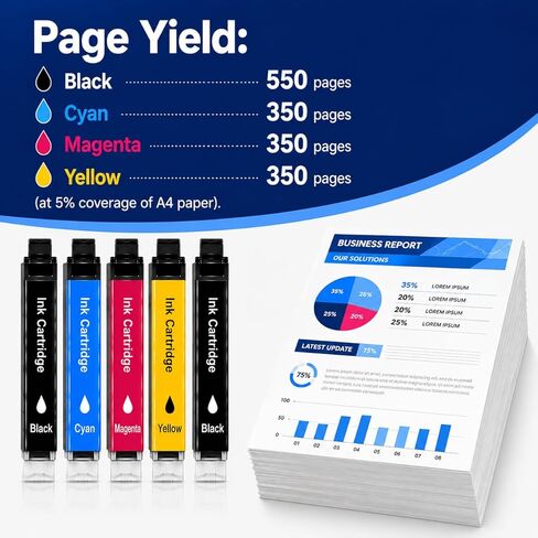 معاد تصنيعها من أجل Epson 232XL Ink Cartridges Combo Pack لـ 232 XL لطابعة Epson XP-4200 XP-4205 Workforce WF-2930 WF-2950 2 أسود 1 سماوي 1 أرجواني 1 أصفر in Kuwait