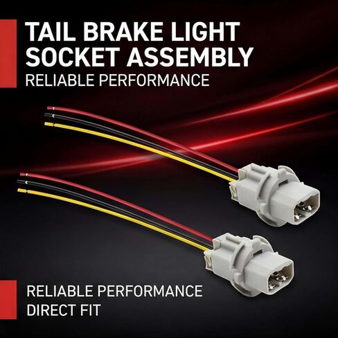 Tail Brake Light Socket Female Wiring Harness Pigtail Assembly 33515-S50-003 Compatible with Honda Accord Civic Fit Acura CL RL TSX 1998-2015 Replaces 33515S50003 645-937 33515-S50003 in Kuwait