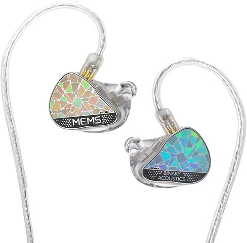 HiFiGo Binary EP321 MEMS in-Ear Monitor, Direct-Drive MEMS Earphones, 3BA +2DD+1MEMS Hybrid IEM with Iridescent CNC Stainless Steel Faceplates for Musician Audiophile (3.5mm) in Saudi Arabia