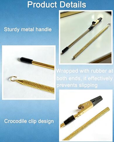 Bracelet Helper Tool Hook 2Pcs Non-Slip Rubber Tips Fastener Helper for Jewelry Wearing Bracelets, Watches, Necklaces Easy to Put on Yourself – Gold in Saudi Arabia