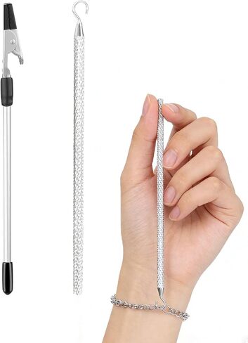 Bracelet Helper Tool Hook 2Pcs Non-Slip Rubber Tips Fastener Helper for Jewelry Wearing Bracelets, Watches, Necklaces Easy to Put on Yourself – Gold in Saudi Arabia