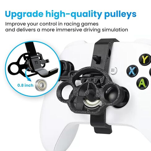 Xhiver Mini Steering Wheel Attachment for X-boX ONE X/S Controller Racing Games Controller Steering Wheel Attachment Accessory for X-boX(Black, 1-Pack) in Saudi Arabia