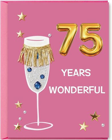 Unique 60th Birthday Card Gifts for Women,Happy 60 Year Old Birthday Decorations for Her Grandma with Pink Envelope in Kuwait