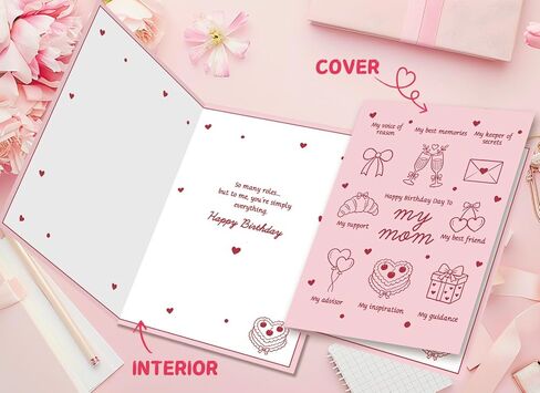 Birthday Card for Mom,Cute Mom Birthday Card from Daughter Son,Unique Gift Idea for Mother in Saudi Arabia