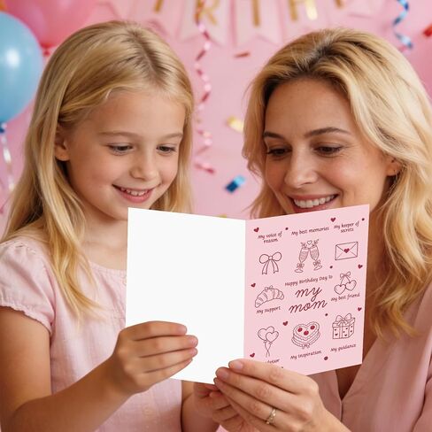 Birthday Card for Mom,Cute Mom Birthday Card from Daughter Son,Unique Gift Idea for Mother in Saudi Arabia