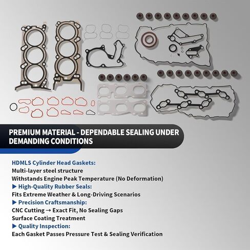 مجموعة حشية الرأس MLS G6DH G6DJ 3.3L 3.5L V6 Lambda II Engine متوافق مع Sedona Sorent-o Cadenza Azera Santa Fe 2010-2020 استبدال 223113CGA0 223113L100 in Kuwait