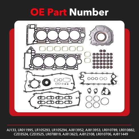 Engine Cylinder Head Gasket Set Compatible with 2010-2016 Jaguar XJ XF XFR XFR-S 2010-2020 Land Rover LR4 Range Rover 5.0L V8 AJ133 LR011995 LR105293 LR105294 AJ813952 AJ813953 in Saudi Arabia