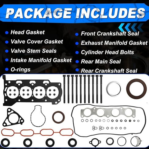 2ZRFXE 1.8 Full Head Gasket Set w/Cylinder Head Bolts Fit for Toyota Corolla Prius Lexus CT200H 1.8L 2010-2015 2ZRFXE HS2061 HS26515PT-1 HBTO055 in Saudi Arabia