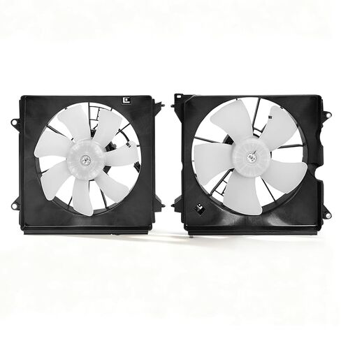 1 Pair Cooling Radiator Fan Assembly Left & Right Set for 2013-2017 Honda Accord #386155A2A01, 190155A2A01, 190155A2A01-PFM Push or Pull Type，7+5 Blades，Black in Saudi Arabia