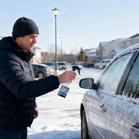 Car Window Deicer | 100ml Auto Glass Ice Melting Agent,Automotive Window Deicer | for Trucks RVs SUVs Sedans Drivers Travelers Cold Weather Daily Commute Road Trips Long Distance Drive in Kuwait