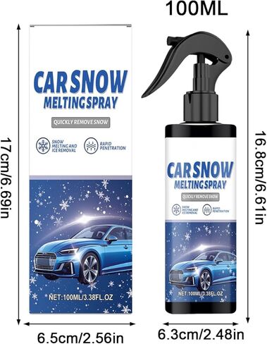 Car Window Deicer | 100ml Auto Glass Ice Melting Agent,Automotive Window Deicer | for Trucks RVs SUVs Sedans Drivers Travelers Cold Weather Daily Commute Road Trips Long Distance Drive in Kuwait