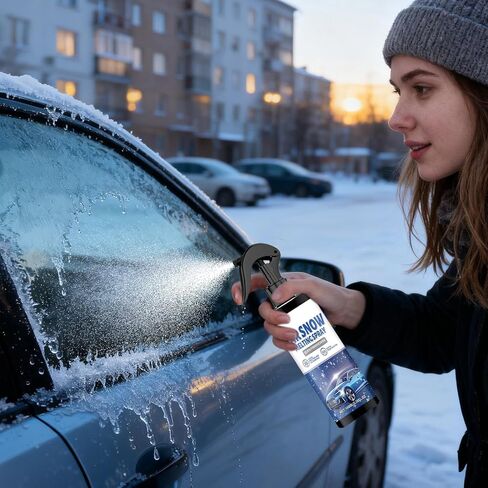 Car Window Deicer Spray | 100ml Automotive Deicing Agent,Automotive Window Deicer | for Trucks RVs SUVs Sedans Drivers Travelers Cold Weather Daily Commute Road Trips Long Distance Drive in Kuwait