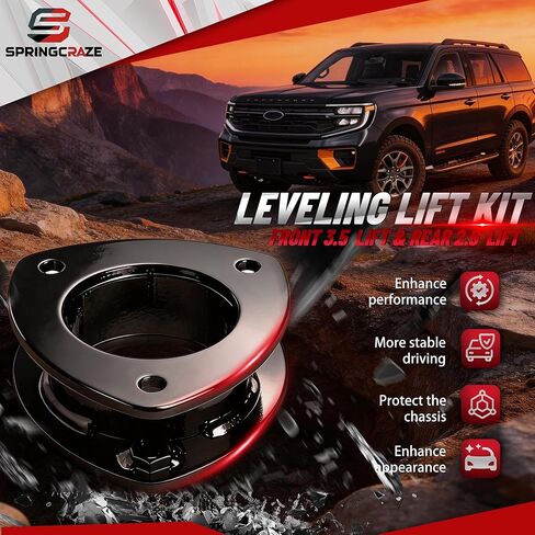 3.5" Front & 2.5" Rear Leveling Lift Kit for 2003-2018 Ford Expedition, Lincoln Navigator 2WD/4WD (Black) in Saudi Arabia
