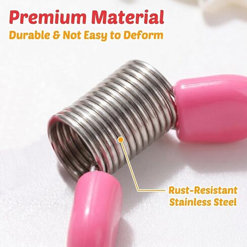 20 PCS Bead Stoppers for Jewelry Making, Bead Clamps with Soft Handles, Bead Stop Clips to Prevent Beads from Falling, Beading Supplies for DIY Bracelets Necklaces (Big 10 Red & 10 Pink) in Saudi Arabia