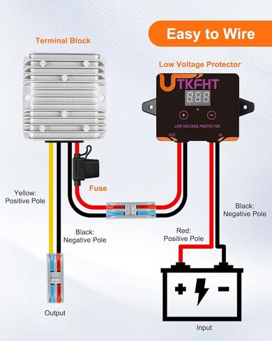 DC 20-60V to 12V 10A 120W Step Down Buck Converter Voltage Regulator with Low Voltage Protector in Saudi Arabia