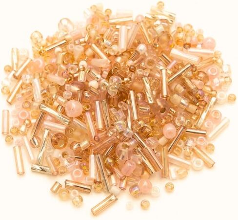 Jabrand 12 Colors Seed Beads and Bugle Beads Kit, 120g/6000pcs Mixed Craft Glass Beads for Bracelets Jewelry Making Clothing DIY in Saudi Arabia