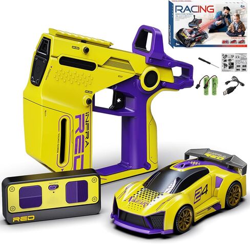 3-in-1 RC Drift Car — Sports/Racing 2-Player Battle Set with Infrared Gun, Shooting & Flip Effects, 60-Min Playtime, Family-Friendly 2.4GHz Remote Control Car Toy for Kids Ages 6+ (Black) in Saudi Arabia