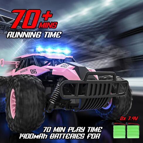 BLUEJAY Remote Control Car, 2.4GHz High Speed 33KM/H RC Cars Toys, 1:12 Monster RC Truck Off Road with LED Headlight and Rechargeable Battery Gifts for Adults Boys 8-12 in Saudi Arabia