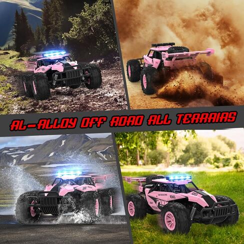BLUEJAY Remote Control Car, 2.4GHz High Speed 33KM/H RC Cars Toys, 1:12 Monster RC Truck Off Road with LED Headlight and Rechargeable Battery Gifts for Adults Boys 8-12 in Saudi Arabia