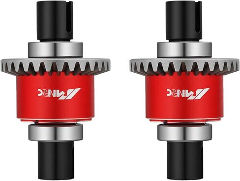 مجموعة تروس تفاضلية أمامية وخلفية من الشب مكونة من قطعتين متوافقة مع Arrma 1/18 Granite Grom 1/14 Typhon Grom 1/16 Mojave Grom Series ترقيات الجزء الأحمر in Kuwait