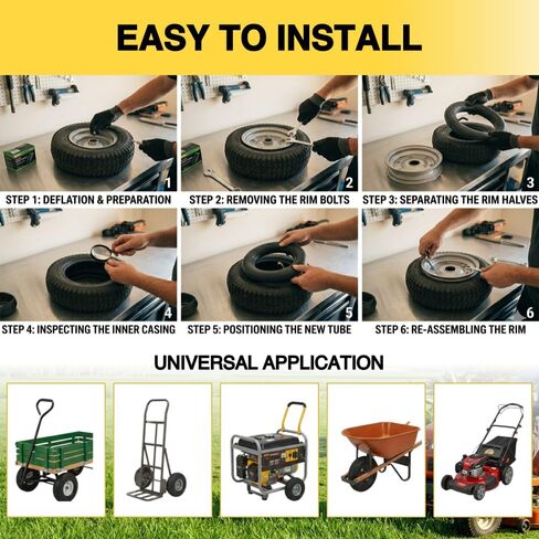 2-Pack Heavy Duty 13x5.00-6 Inner Tube-TR13 Straight Valve Stem Premium Rubber Universal Replacement for Lawn Mower,ATV,Razor Dirt Quad,Snow Blower,Go Kart,Fits 12X5.00-6,5.30-6,4.50-6,145/70-6 in Saudi Arabia