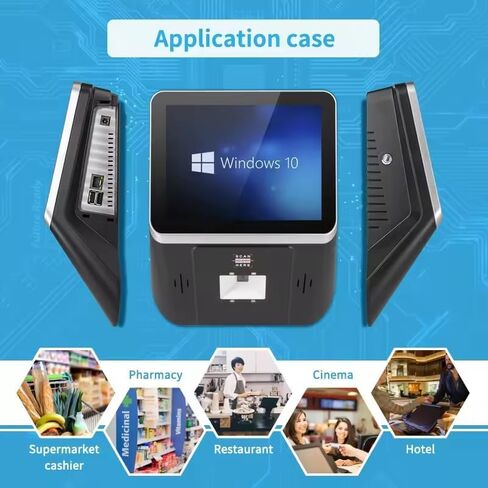 8 Inch Windows Price Checker with Barcode Scanner, Touch Screen Retail Price Verification Terminal, Wall Mount POS Information Kiosk for Supermarket & Convenience Store in Saudi Arabia