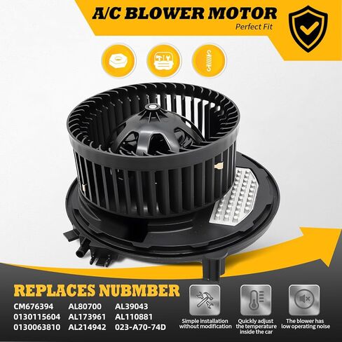 HVAC Heater Blower Motor Fan Assembly Compatible with A3 A3 Quattro Q3 RS3 S3 & Golf Alltrack Golf R Golf SportWagen GTI Replaces#700341 75119 5Q1819021 in Kuwait