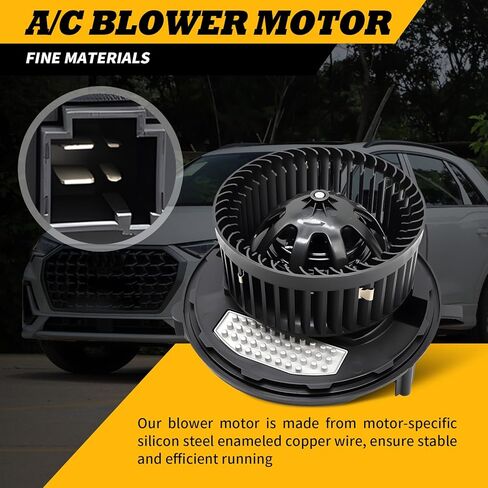 HVAC Heater Blower Motor Fan Assembly Compatible with A3 A3 Quattro Q3 RS3 S3 & Golf Alltrack Golf R Golf SportWagen GTI Replaces#700341 75119 5Q1819021 in Kuwait