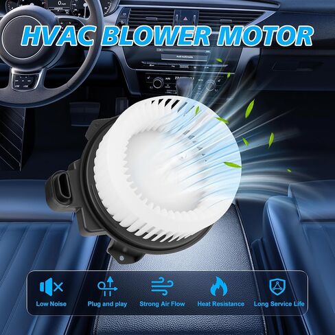 مجموعة مروحة محرك سخان منفاخ تيار متردد 3 دبابيس 700249 مناسبة لسيارة Toyota Corolla 2009-2019، Prius 2010-2015، Prius v 2012-2017، 8710302210، 871030R010، 8710342101، TO3126127 محرك منفاخ سخان HVAC in Kuwait