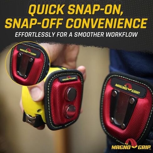 MagnoGrip 002-290 Quick Snap Magnetic Tape Measure Holder, Red in Saudi Arabia