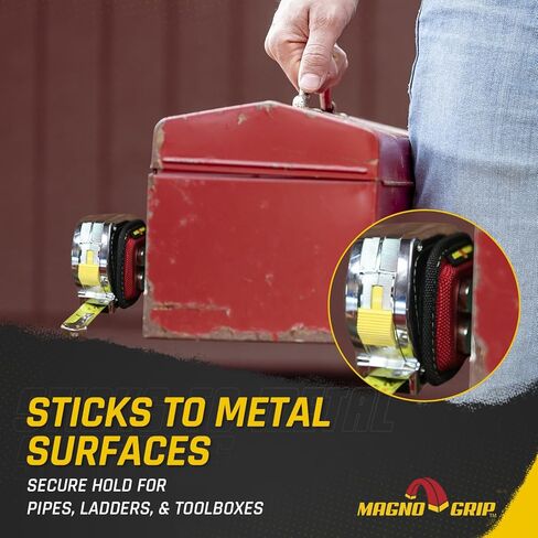 MagnoGrip 002-290 Quick Snap Magnetic Tape Measure Holder, Red in Saudi Arabia