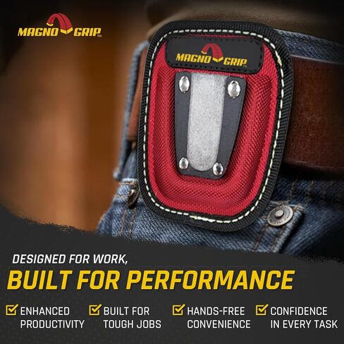 MagnoGrip 002-290 Quick Snap Magnetic Tape Measure Holder, Red in Saudi Arabia