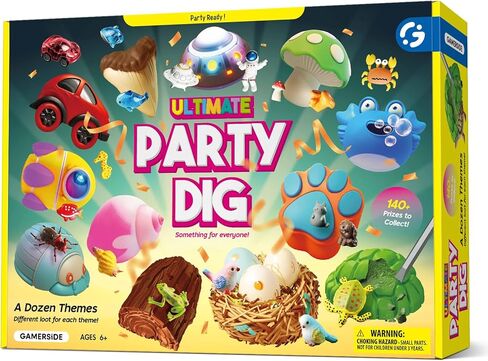 Gamerside Ultimate Party Dig Kit - 12 Mystery Themes Digging Toys for Kids, 140+ Collectible Treasures, STEM Science Excavation Kit, Fun Birthday Party Favors & Activity Gifts for Boys Girls Ages 6-12 in Saudi Arabia