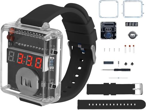 Electronic Watch Soldering Kit for Beginners, PEMENOL Soldering Practice Project with 10S Auto Sleep Mode, STEM Learning Kit for Classroom Projects Electronics Present in Saudi Arabia