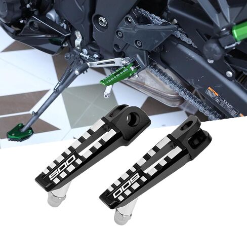 أوتاد قدم أمامية للدراجة النارية متوافقة مع Ninja 500 2024 2025 2026 أي سنة مسند للقدمين أوتاد قدم بدواسة للقدم 2025 Ninja 500 ملحقات (أسود) in Kuwait